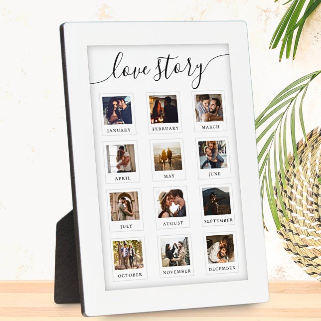 Modernes Script Personalisiert Couple Liebe Story  Fotoplatte (Von Creator hochgeladen)