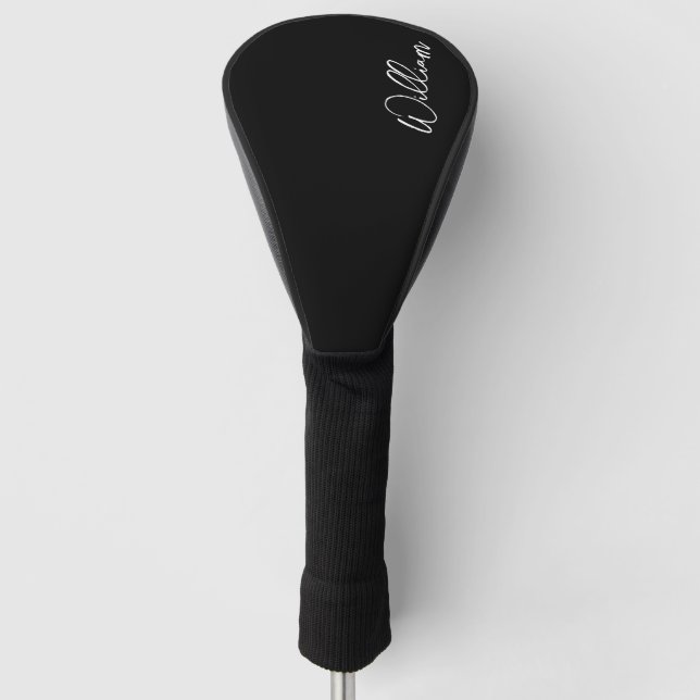 Modernes Script Personalisiert Name Golf Head Cove Headcover (Vorderseite)