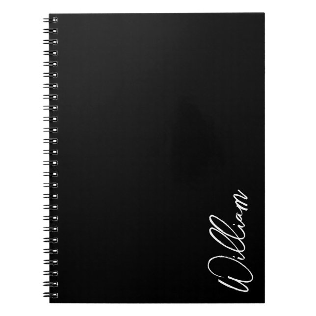 Modernes Script Personalisiert Name Notebook Notizblock (Vorderseite)