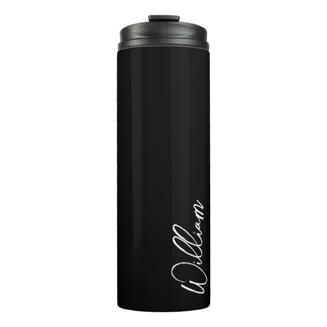 Modernes Script Personalisiert Name Thermal Tumble Thermosbecher (Vorderseite)
