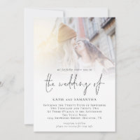 Modernes Script QR Code Foto Lesbische Hochzeit