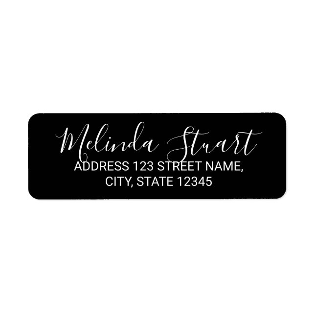 Modernes Script schwarz und weiß (Vorne)