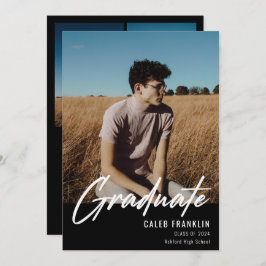 Modernes Script Senior Class Foto Abschluss