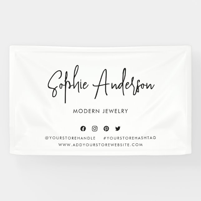 Modernes Script Social Media Branding-Marketing Banner (Horizontal)