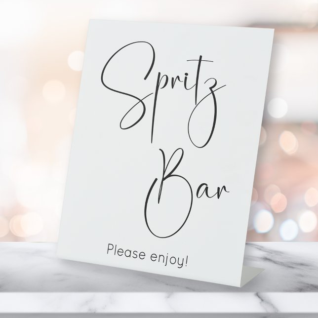 Modernes Script Spritz Bar Sockelschild (Von Creator hochgeladen)
