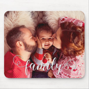 Modernes Script Typografy Family Foto Mousepad