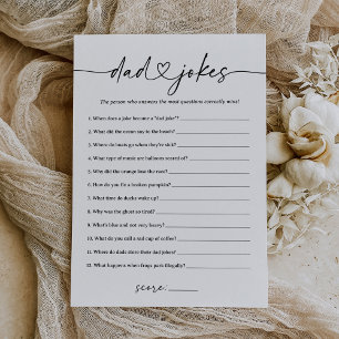 Modernes Script Vater Jokes Baby Showspiel Einladung