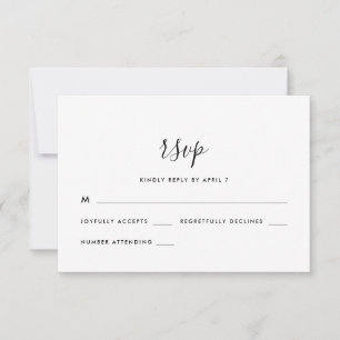 Modernes Script Wedding Rsvp