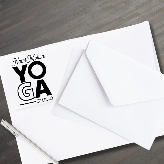 Modernes Script Yoga Studio Gummistempel (Von Creator hochgeladen)