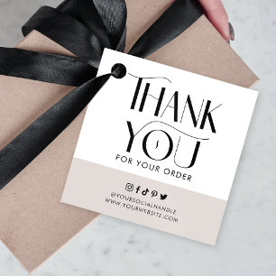 Modernes Serial Schriftart Business Vielen Dank Geschenkanhänger