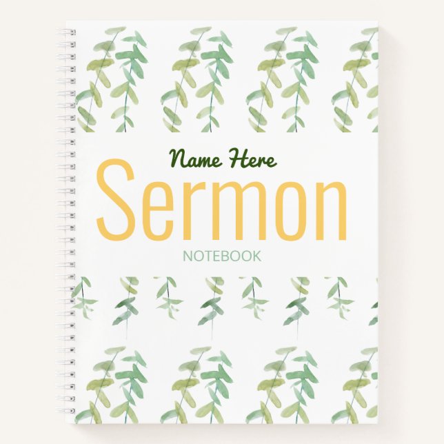Modernes Sermon-Notebook Notizbuch (Vorderseite)