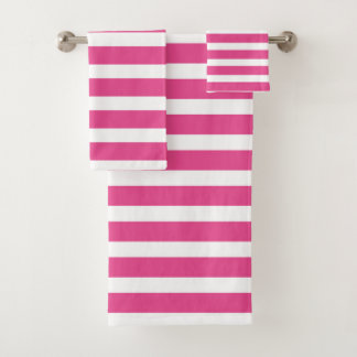 Modernes Set aus Hot Pink und White Stripes