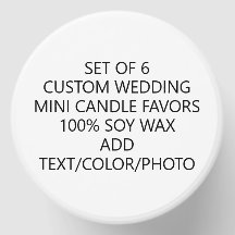 Modernes Set von 6 Personalisierten 100% Sojabohne