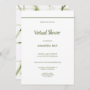 Modernes Shibori Watercolor Virtual Brautparty Einladung