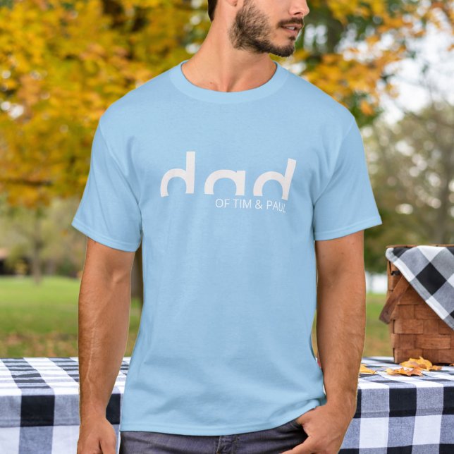 Modernes Shirt mit einfachem Vater mit Kindernamen (Von Creator hochgeladen)