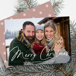 Modernes Signature Script Weihnachten Dusty Rose F