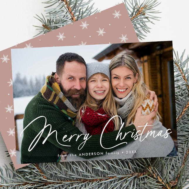 Modernes Signature Script Weihnachten Dusty Rose F (Von Creator hochgeladen)