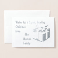 Modernes Silbernes personalisiertes Weihnachtsfest