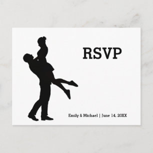 Modernes Silhouette-Paar - UAWG Post Card Einladungspostkarte