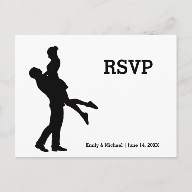 Modernes Silhouette-Paar - UAWG Post Card Einladungspostkarte (Vorderseite)