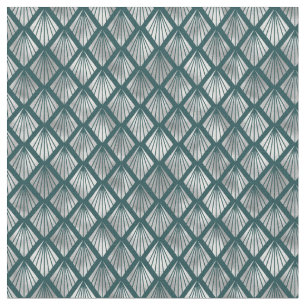 Modernes Silver Aquamarin Elegantes Design Stoff
