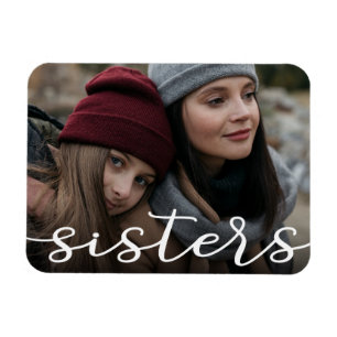 Modernes Sisters Foto Magnet