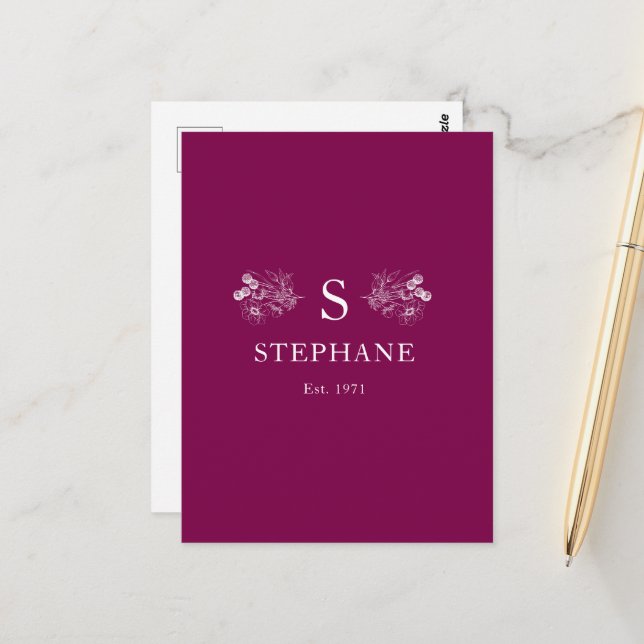 Modernes Sitzkissen Postkarte (Vorderseite/Rückseite Beispiel)