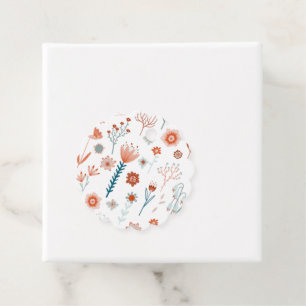 Modernes skandinavisches Floral Geschenkanhänger