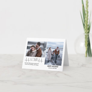 Modernes Skript 2 Fotocollage Faltkarte Feiertagskarte