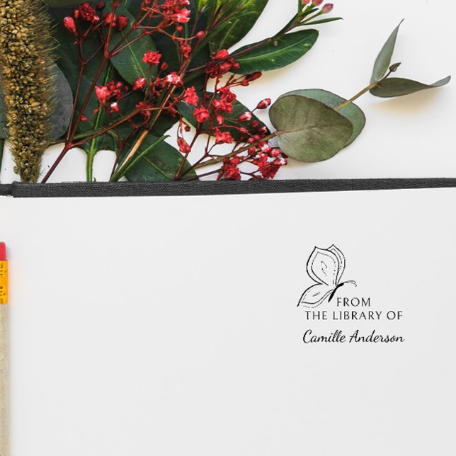 Modernes Skript Benutzerdefinierte Bibliothek Buch Permastempel (Von Creator hochgeladen)