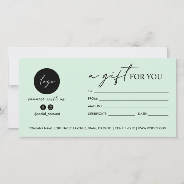 Modernes Skript - EIN GESCHENK FÜR SIE LOGO SOCIAL (Vorderseite)