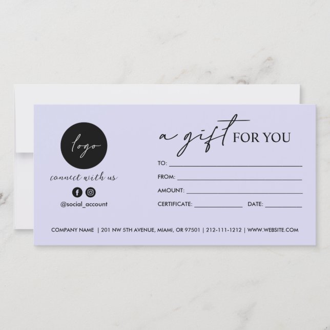 Modernes Skript - EIN GESCHENK FÜR SIE LOGO SOCIAL (Vorderseite)