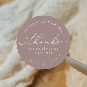 Modernes Skript Einfaches Abschluss Runder Aufkleber