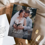Modernes Skript Einfaches Foto Hochzeit Dankeskarte<br><div class="desc">Modernes Script Einfaches Foto Hochzeit Dankeschön Karte. Klicken Sie auf die Schaltfläche Bearbeiten,  um dieses Design an Ihre Bedürfnisse anzupassen.</div>