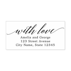 Modernes Skript mit Liebe Rücksendeadresse MSC Permastempel