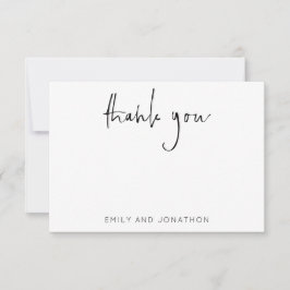 Modernes Skript Name 5 Fotos Hochzeit Vielen Dank Mitteilungskarte