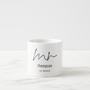 Modernes Skript Name Wedding Box Idee Espressotasse