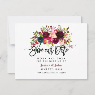 Modernes Skript Rette unser Datum, Aquarellfarben- Save The Date