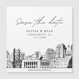 Modernes Skript Sacramento Speichern des Datumsmag Magnetkarte