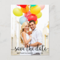 Modernes Skript-Save the Date-Foto