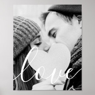 Modernes Skript-Schwarz-weißes Foto Poster