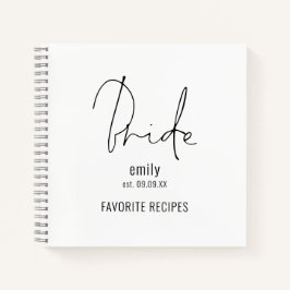 Modernes Skriptbriefenname Notizbuch