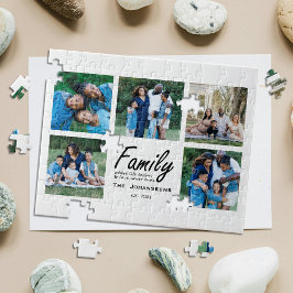 Modernes Skriptfamilie Kostenvoranschlag Foto Coll Puzzle