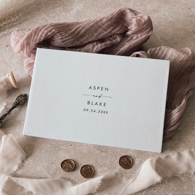 Modernes Skriptmonogramm-Hochzeitstorch Gästebuch (Von Creator hochgeladen)