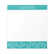 Modernes Snaffle Bit Horse Notepad - Aquamarin