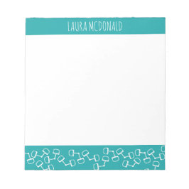 Modernes Snaffle Bit Horse Notepad - Aquamarin Notizblock