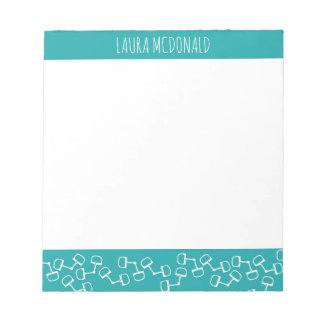 Modernes Snaffle Bit Horse Notepad - Aquamarin Notizblock