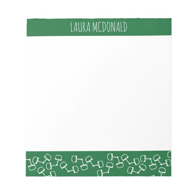 Modernes Snaffle Bit-Horse-Notepad - Jäger Notizblock (Vorderseite)