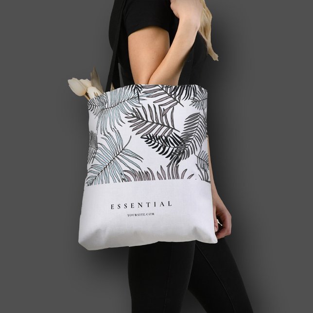 Modernes Sommerdunkel tropisch Minimalistisch (Modern Summer Dark Tropical Minimalist Tote Bag
)