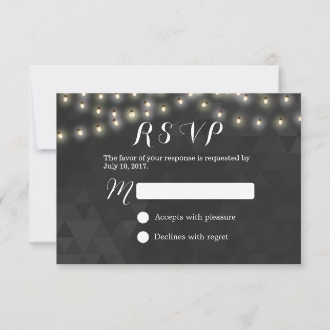 Modernes Sommersaitenlicht Hochzeitssommer RSVP (Vorderseite)
